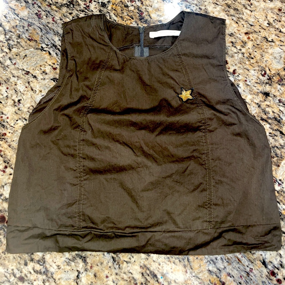 Zara Trafaluc Collection brown crop top